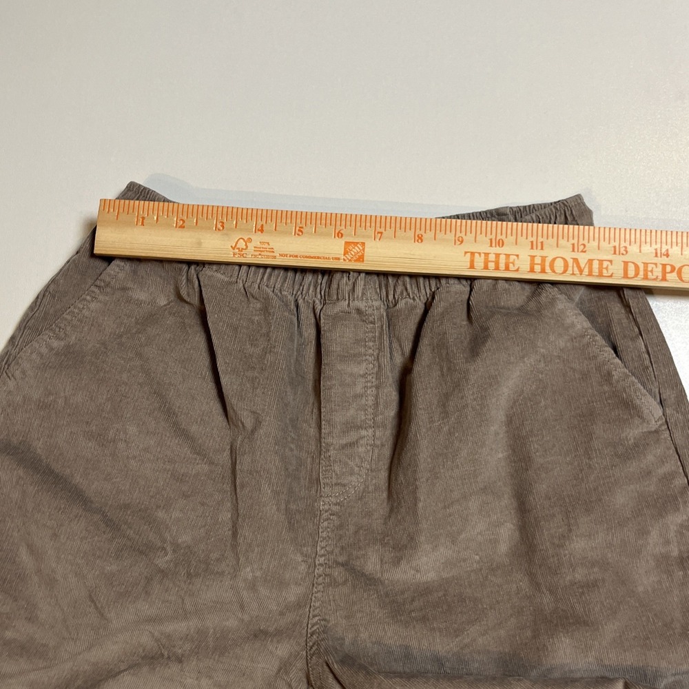 Aeropostale Mens Corduroy Relaxed Straight Leg Pants Taupe Brown Adjustable Hem - Picture 4 of 7